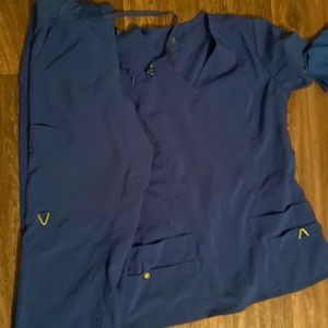 Med culture scrub set royal blue size small